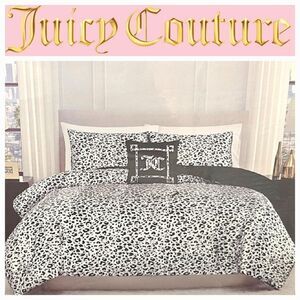 Juicy Couture Home Cristal Collection 4-PC Leopord-Print Satin Bed Set- Queen